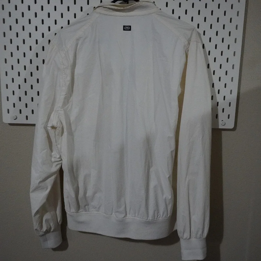 Ecko Unltd Mens‎ White Full Zip Lightweight Jacket Medium Layering